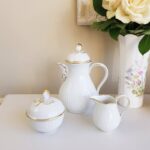 Porcelain Dresden Tea Set – German Bone China, Floral Pattern, 15-Piece Tableware Service