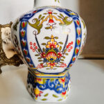 Mosa Maastricht made in Holland, vase polychrome painted, porcelain knob vase - Image 5