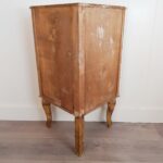 Gold Leaf Corner Cabinet – 1960s Italian Style with Shelves, Hollywood Regency Accent - Image 8