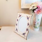 Royal Albert Moonlight Rose Table Mirror – Porcelain Frame, Free-Standing Vanity Decor
