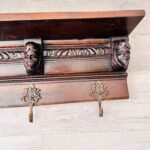 Antique Dutch wall hanger Coat Rack with Shelf - Image 4