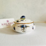 Royal Albert Moonlight Rose Lidded Bowl – 1987 Fine Bone China, Floral with Gold Trim
