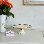 Elegant Vintage Porcelain Pedestal Dish, Royal Albert Old Country Roses, Porcelain Comport