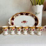 Original Royal Albert Lady Hamilton, Made in England, Egg cups, Vintage crockery