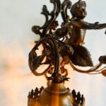 Unique French cherub/putti wall sconce 2 arms, crystals lampshade, Pendant light, Home lighting, Hanging lamp, Interior design - Image 9