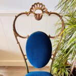 Italian Brass Accent Chair – Sculptural Vintage Armchair with Hollywood Regency Flair - Image 6