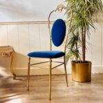 Italian Brass Accent Chair – Sculptural Vintage Armchair with Hollywood Regency Flair - Image 2