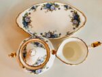 Royal Albert Moonlight Rose Sugar Bowl, Creamer & Tray: Bone China Trio - Image 4