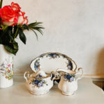 Royal Albert Moonlight Rose Sugar Bowl, Creamer & Tray: Bone China Trio - Image 3