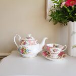 Royal Albert Lady Carlyle Teapot – Pink Roses, Gold Trim, English Bone China - Image 8