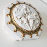 Antique German Biscuit Porcelain Jewelry Box – White Matte Trinket Dish - Image 3