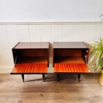 Pair of 1980s Wood Nightstands – Matching Side Tables, Classic Bedroom Storage - Image 4