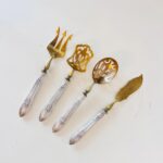 Vintage set of cutlery in the case