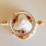 Royal Albert Old Country Roses Sugar Bowl with Lid, Bone China Floral Jar - Image 3