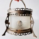 Art Deco Metal Warmer Stand – Chrome-Plated Tabletop Chafing Base, 1930s Vintage Kitchenware - Image 2