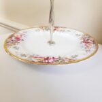 Queen Anne Bone China Tiered Tray – Summer Rose Pattern, Double Dessert Stand - Image 6