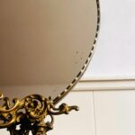 Baroque Oval Wall Mirror with Ornate Crest – Gilt Frame, Rococo Vanity Decor - Image 7