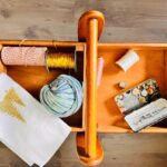 Vintage Wooden Sewing Box with Handle - Compact Storage for Sewing Essentials - Image 9