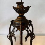 6-Arm Brass Chandelier with Depart de Peche Signed E. Moisant Inspired Lighting - Image 8