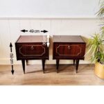 Pair of 1980s Wood Nightstands – Matching Side Tables, Classic Bedroom Storage - Image 9