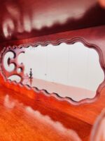 Antique Dutch Wall Cabinet with Mirror | Vintage Hanging Display Case | Rococo - Image 4