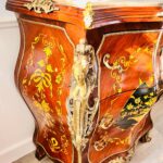 French Louis XV Marble Top Cabinet – Ornate Antique Storage Furniture - Image 4