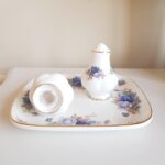 Royal Albert Moonlight Rose Salt and Pepper Set – English Porcelain, Blue Floral, Vintage Tableware - Image 4