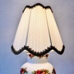 Royal Albert Porcelain Lamp – Old Country Roses Floral Table Light, Large 1960s Ceramic Lamp - Image 5