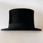 Antique Silk Top Hat – Black Ladies Formalwear, Edwardian Millinery - Image 2