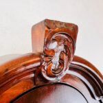 Dutch Wooden Wall Cabinet – Vintage Glass Display Case with Key, Hanging Curio Cupboard - Image 5