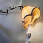 Fringed Wall Lamp – Scalloped Shade Boudoir Sconce, Soft Glow Vintage Lighting - Image 4