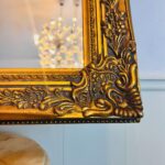Vintage Rococo Gold Wall Mirror: Ornate Beveled French Style - Image 8