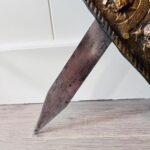 Copper Brass Wall Shield with Crossed Swords – Medieval Style Vintage Decor - Image 4