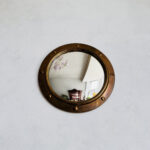 Convex Wall Mirror with Gilded Frame – Hollywood Regency Decor Accent