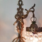 Pair of Gilded Brass Wall Sconces – Rococo French Style, Ornate Hollywood Regency Lighting - Image 4