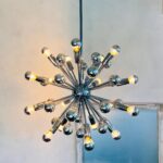 Chrome Sputnik Chandelier – 1970s Atomic Space Age Pendant Light - Image 6
