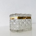 Vintage Crystal Cut Shaped Jewelry Box - Big Trinket Box for Vanity - Tea-Caddy Baccarat Style - Image 2