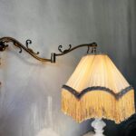 Fringed Wall Lamp – Scalloped Shade Boudoir Sconce, Soft Glow Vintage Lighting - Image 2