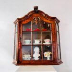 Vintage Dutch-Style Wood Wall Cabinet with Glass Door - Image 2