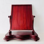 Vintage Swivel Beveled Vanity Mirror: Wood Dresser Top with Drawer - Image 10