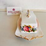 Rare find! Royal Albert 'Lady Carlyle' Butter Dish with Lid, Vintage Crockery, 1st quality, made in England - Image 5