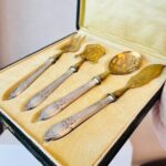 Vintage set of cutlery in the case - Image 2