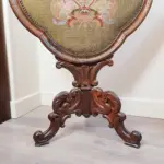Antique French Tapestry Fire Screen, Victorian Period - Image 3