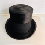 1930s Silk Top Hat – Men's Black Formal Hat with Original Box - Image 6
