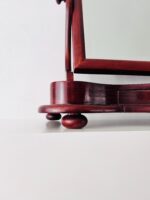 Vintage Swivel Beveled Vanity Mirror: Wood Dresser Top with Drawer - Image 4