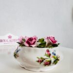 Royal Albert Candle Holder – English Bone China with Floral Motif, Pedestal Base - Image 2