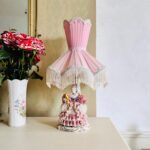 Porcelain Dresden Lace Lamp – Victorian Style Boudoir Table Light - Image 2