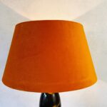 Retro Orange Table Lamp: Ceramic Base, 70s Style - Image 6