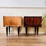 Pair of 1980s Wood Nightstands – Matching Side Tables, Classic Bedroom Storage - Image 6