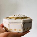 Antique German Biscuit Porcelain Jewelry Box – White Matte Trinket Dish - Image 6